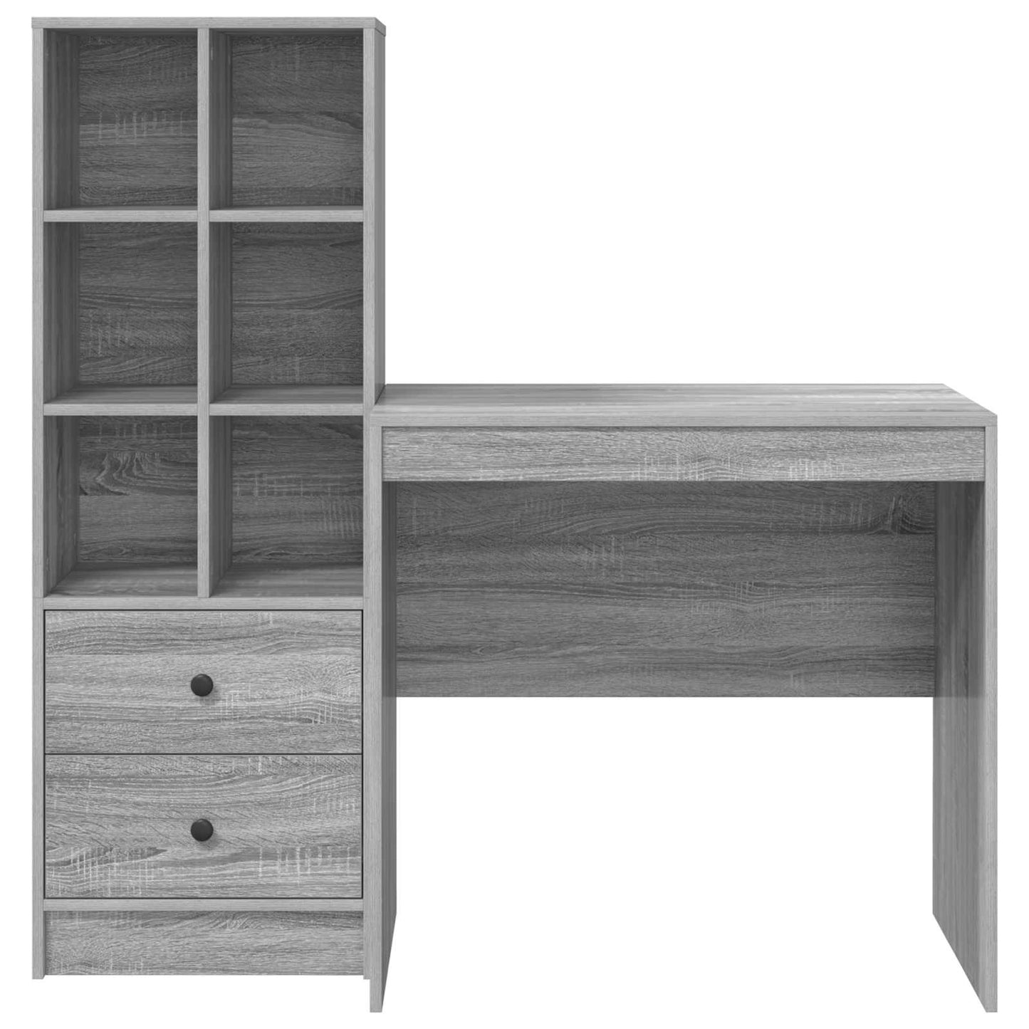 vidaXL Γραφείο Γκρίζο Σονομα 125,5 x 50 x 127 εκ 2 τμχ.