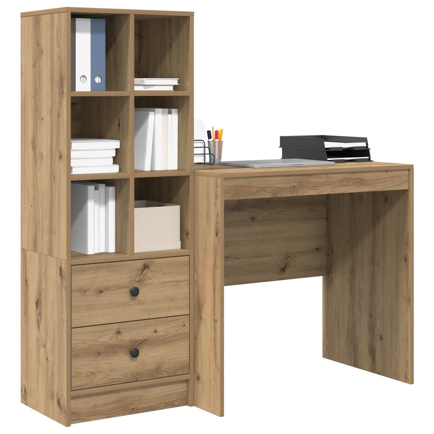 vidaXL Γραφείο Artisan Oak 125,5 x 50 x 127 εκ 2 τμχ.