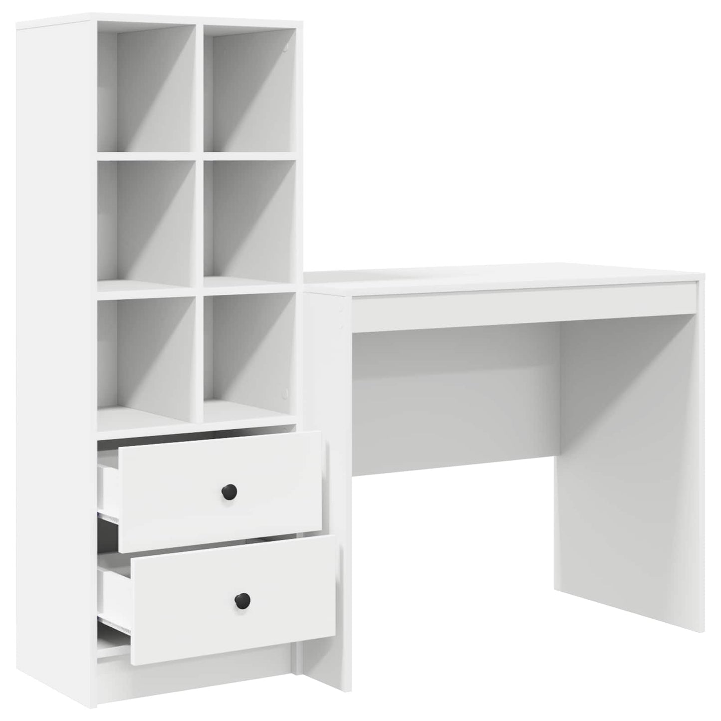 vidaXL Γραφείο Λευκό 135,5 x 50 x 127 εκ 2 τμχ.