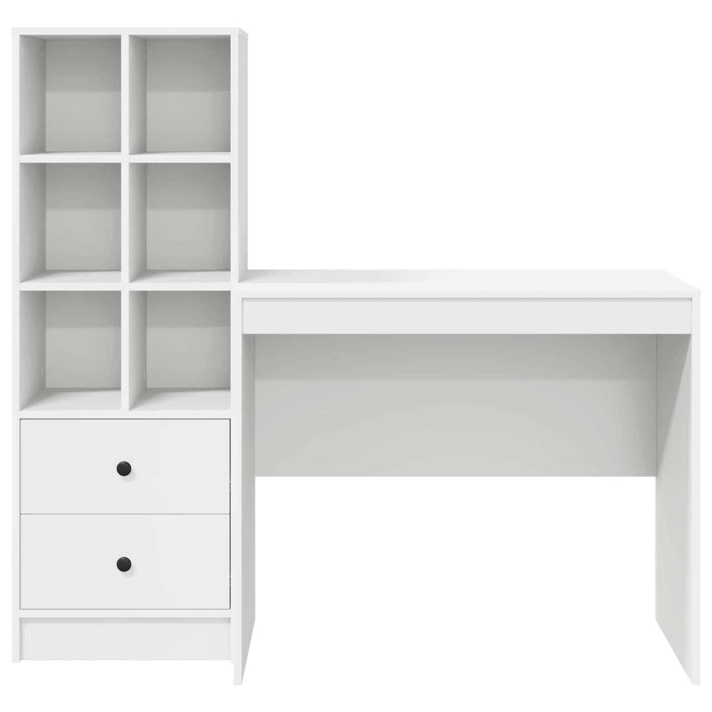 vidaXL Γραφείο Λευκό 135,5 x 50 x 127 εκ 2 τμχ.