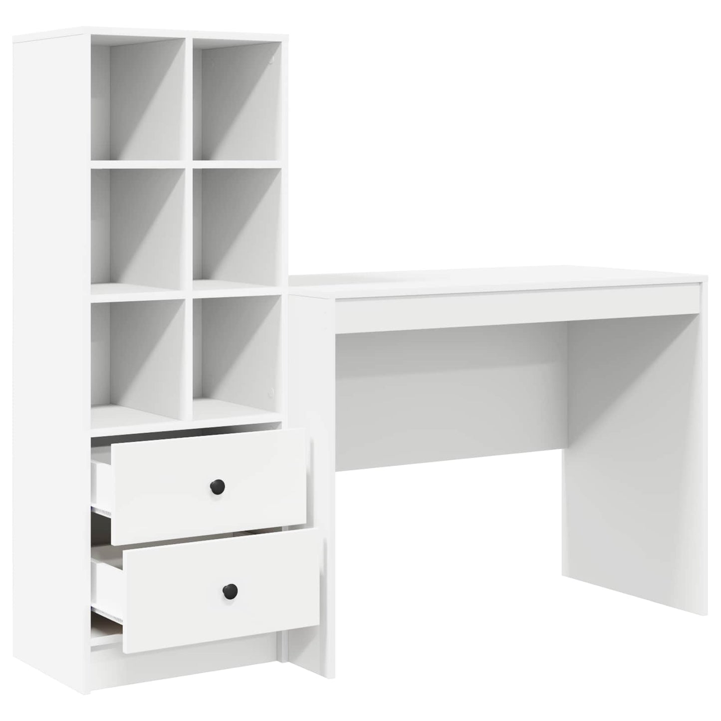 vidaXL Γραφείο Λευκό 145.5 x 50 x 127 εκ 2 τμχ.