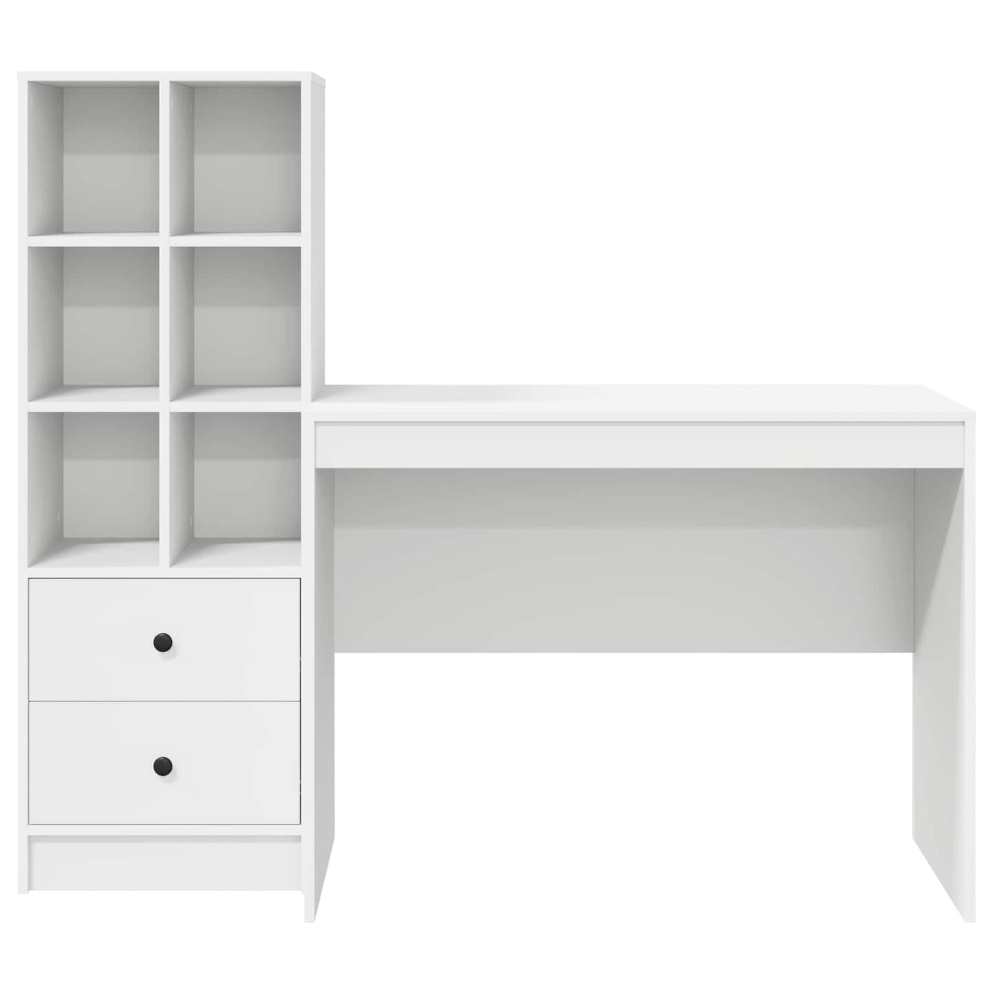 vidaXL Γραφείο Λευκό 145.5 x 50 x 127 εκ 2 τμχ.