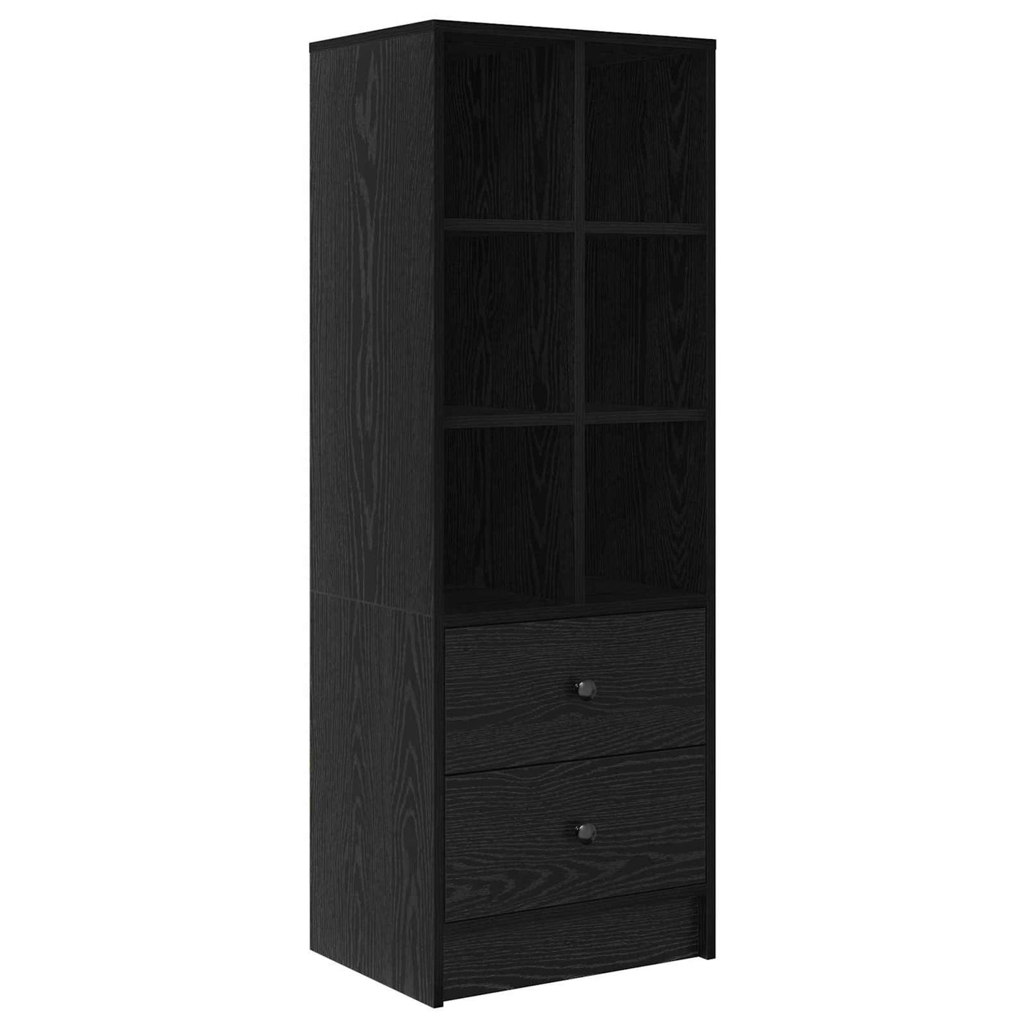 vidaXL Γραφείο Μαύρη Οξυά 145.5 x 50 x 127 εκ 2 τμχ.