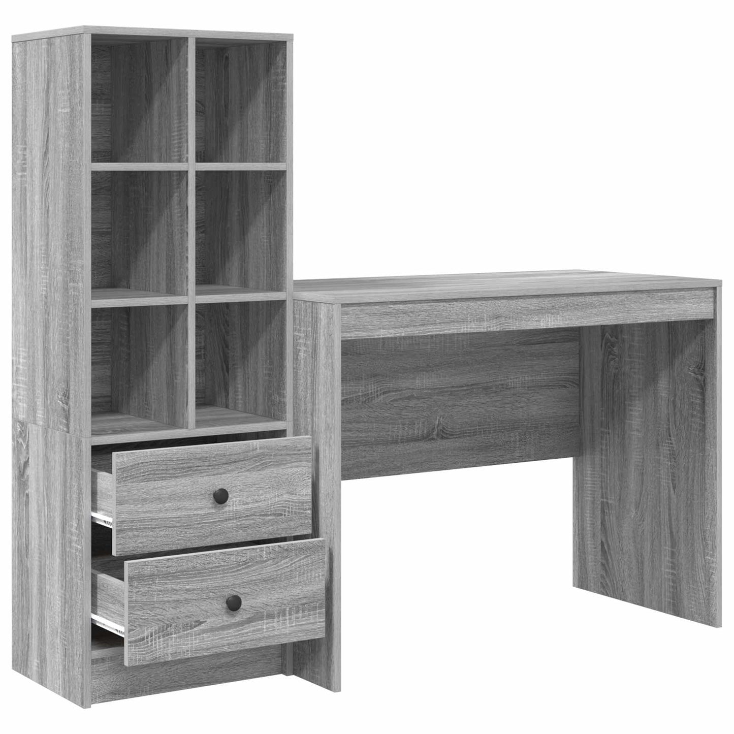 vidaXL Γραφείο Γκρίζο Σονομα 145.5 x 50 x 127 εκ 2 τμχ.