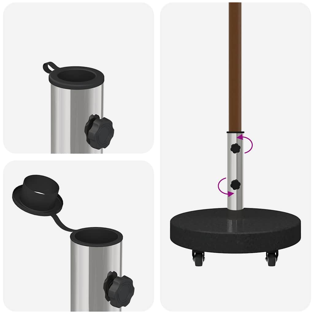 vidaXL Βάση ομπρέλας Μαύρο 45 x 45 x 45 cm Γρανίτης