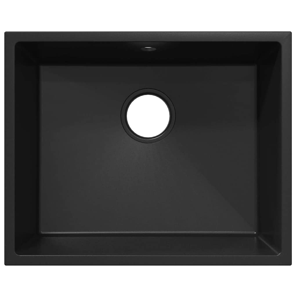 vidaXL Σιντρινο κουζίνας Μαύρο 54 x 44 x 20 εκ. Γρανίτης