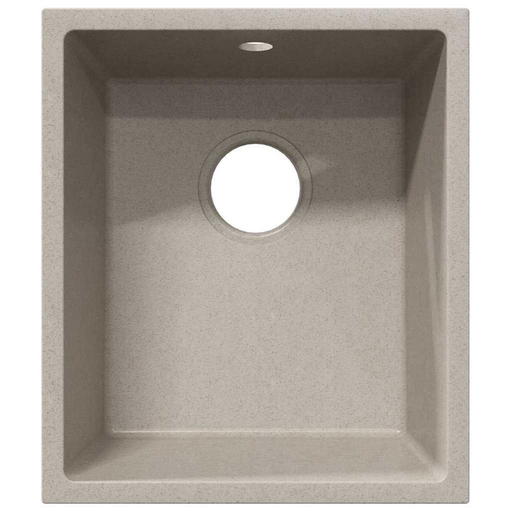 vidaXL νιπτήρας με υπερχείλιση σε μπεζ γρανίτη