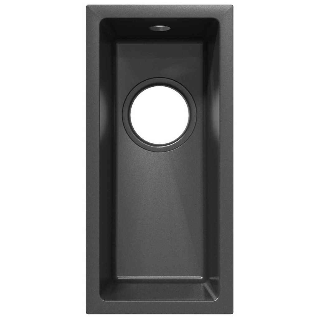 vidaXL Νιπτήρας Κουζίνας με Τρύπα Υπερχείλισης Γκρι Γρανίτης