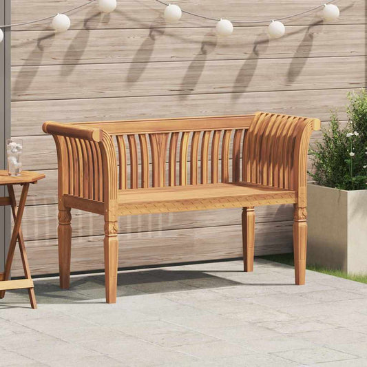 vidaXL Παγκάκι κήπου Καφέ 127.5 x 52 x 80 εκ Μασίφ ξύλο teak