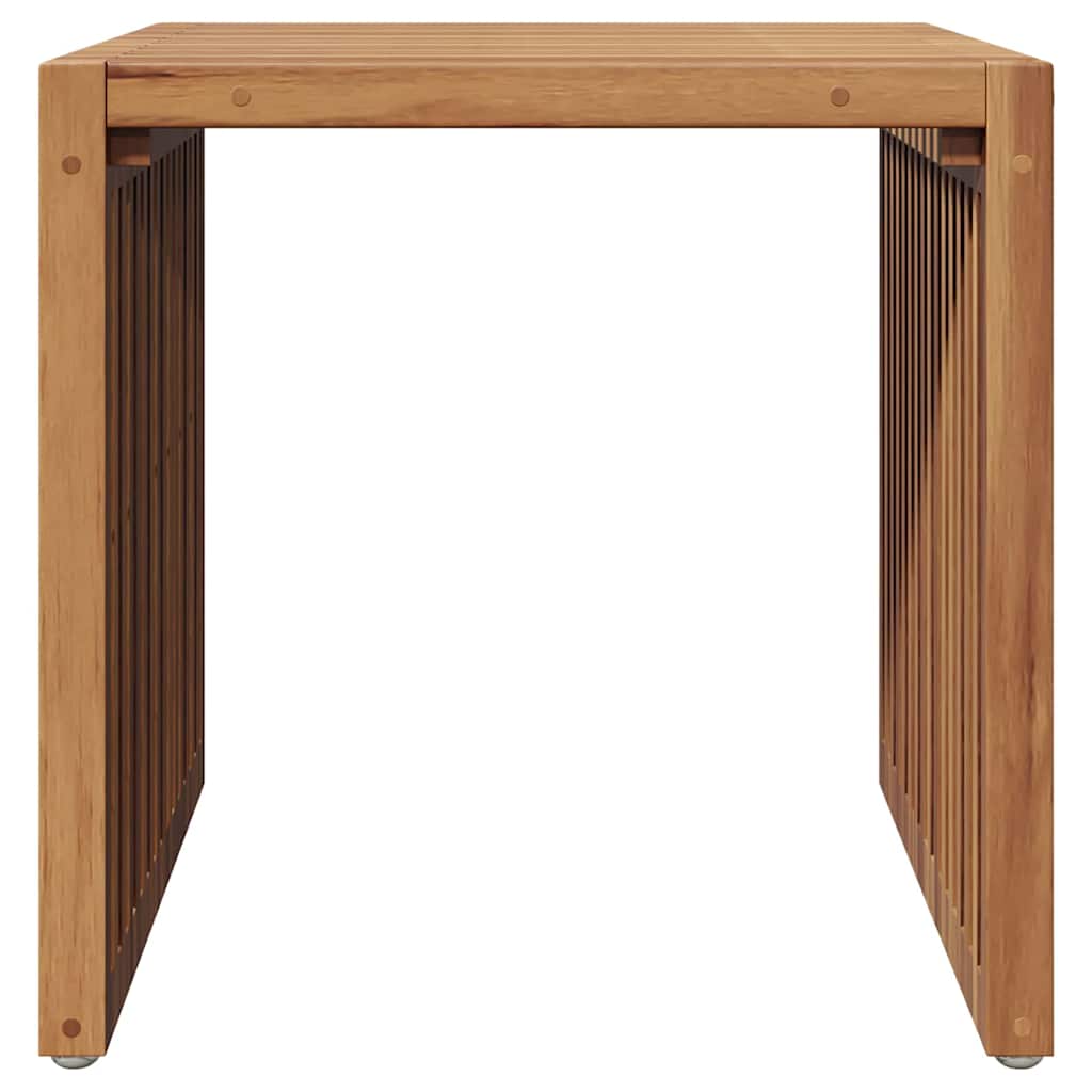 vidaXL Πλευρικό Τραπέζι Κήπου Καφέ 45 x 42.5 x 45 εκ. Μασίφ ξύλο teak