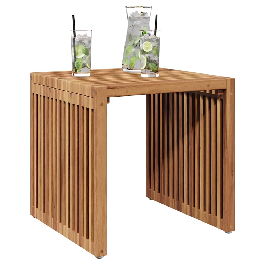 vidaXL Πλευρικό Τραπέζι Κήπου Καφέ 45 x 42.5 x 45 εκ. Μασίφ ξύλο teak