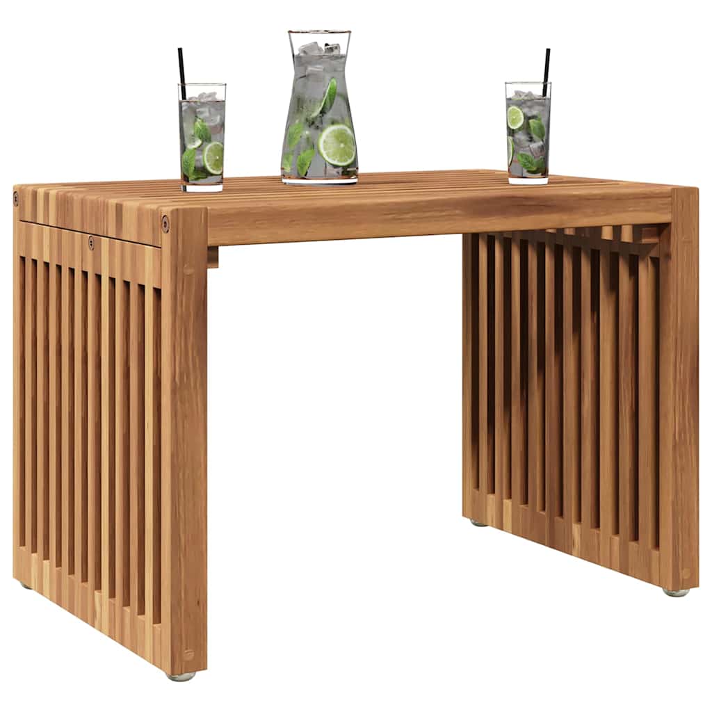 vidaXL Πλευρικό Τραπέζι Κήπου Καφέ 50 x 32.5 x 35 εκ Μασίφ ξύλο teak