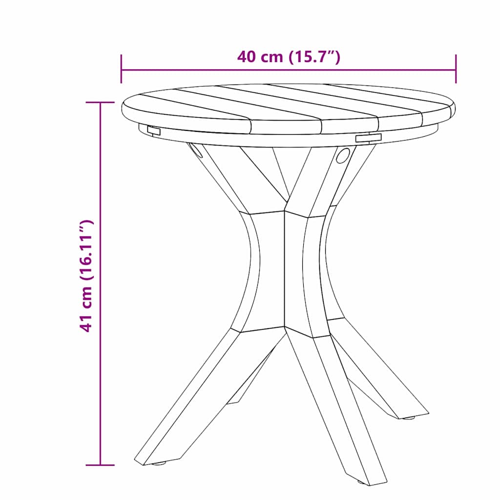 vidaXL Τραπεζάκι Πλευράς Καφέ 40 x 40 x 41 εκ Μασίφ ξύλο teak
