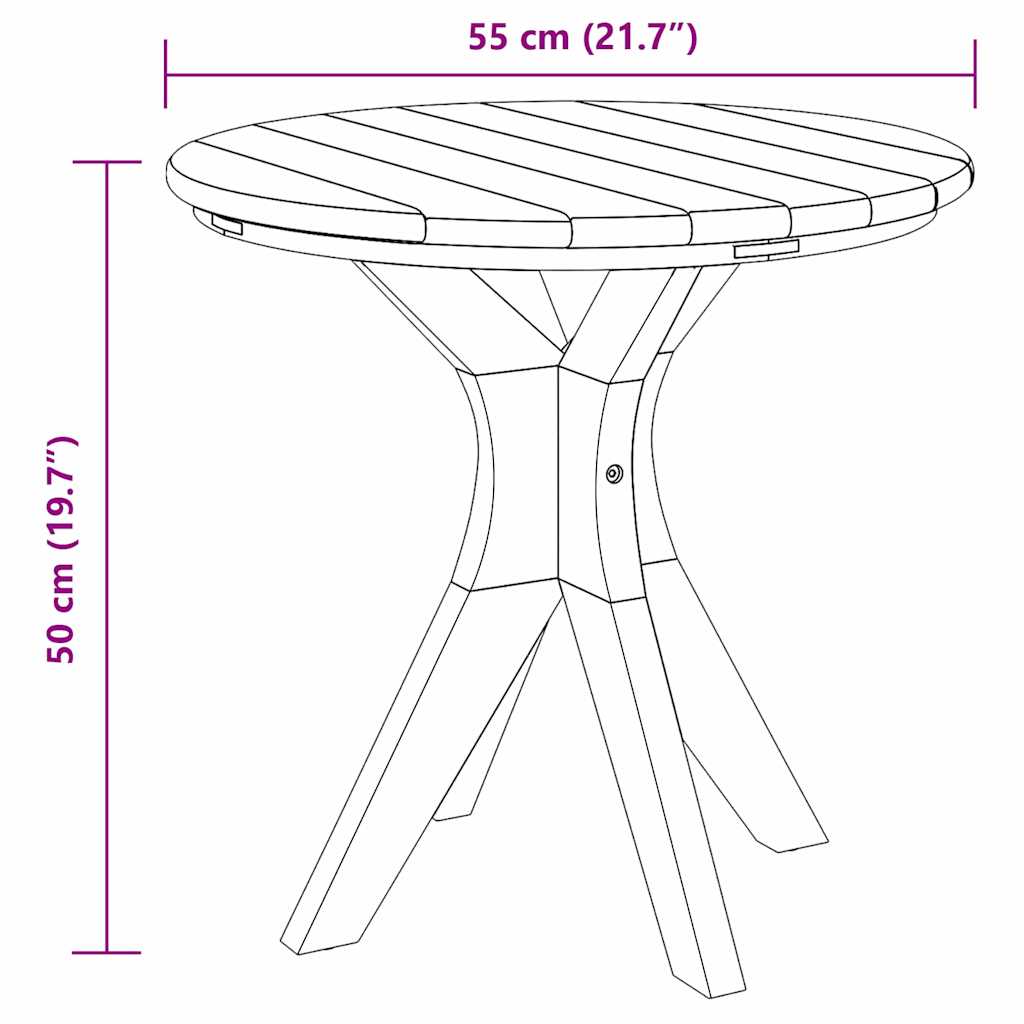 vidaXL Τραπεζάκι σαλονιού Καφέ 55 x 55 x 51 εκ Μασίφ ξύλο teak