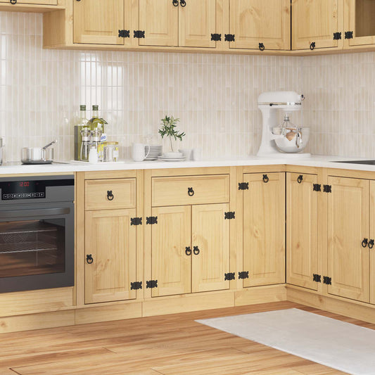 vidaXL Ντουλαπιού με ράφι Μέλι 60 x 46 x 81,5 εκ Στερεά ξυλεία πεύκου