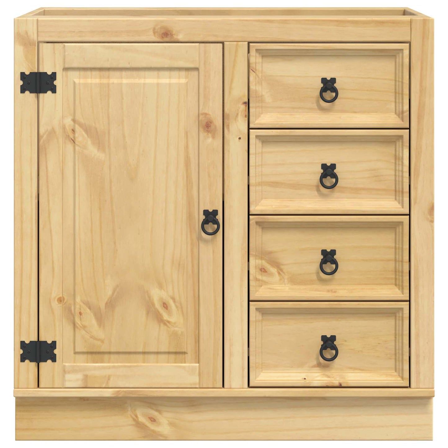 vidaXL Ντουλαπιού με ράφι Μέλι 80 x 46 x 81,5 εκ Στερεά ξυλεία πεύκου