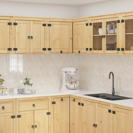 vidaXL Ντουλαπιού με ράφι Μέλι 80 x 80 x 60 εκ. Στερεά ξυλεία πεύκου