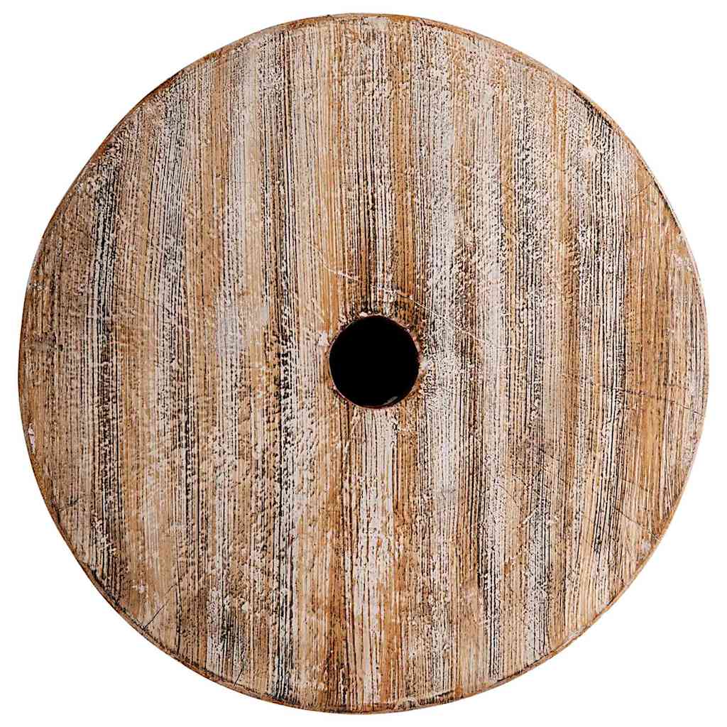 vidaXL Βάση ομπρέλας Άλλο λευκό και πλυμένο Ø34 x 40 εκ Μασίφ ξύλο