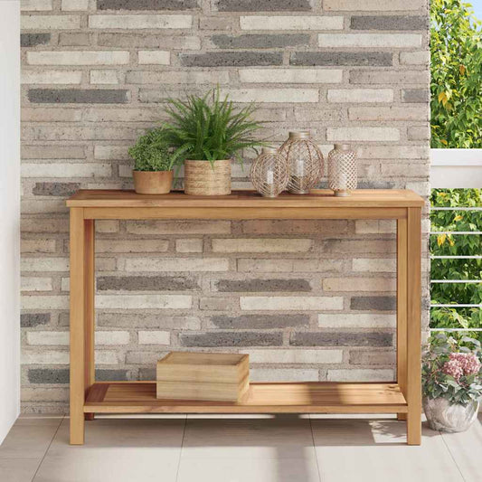vidaXL Τραπέζι κονσόλας Καφέ 110 x 40 x 75 cm Στερεό Ξύλο Τίκ