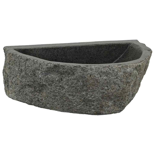 vidaXL Κρεμαστή Λεκάνη Γκρι (30-37) x (25-30) x 12 εκ. Πέτρα Ποταμού