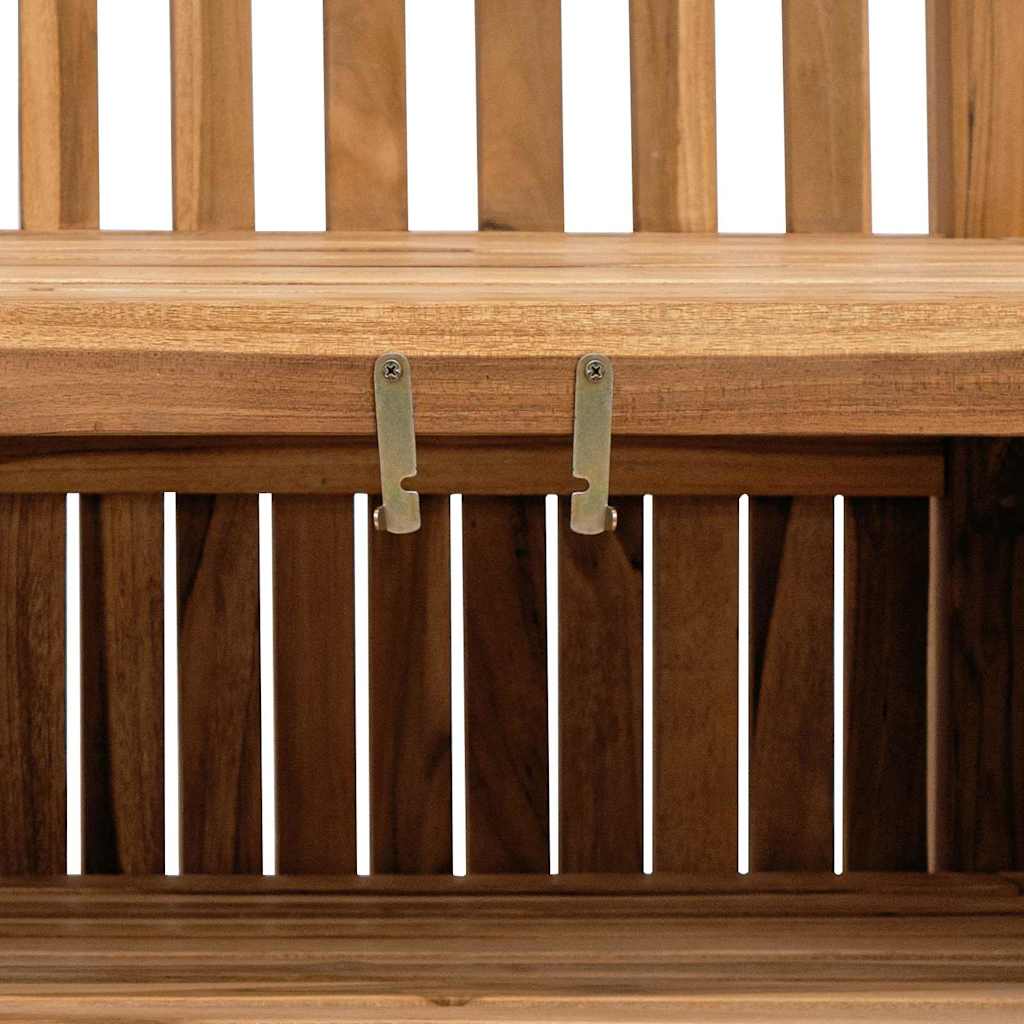 vidaXL Πάγκος Αποθήκευσης Κήπου Καφέ 114 x 60 x 90 εκ Μασίφ ξύλο teak