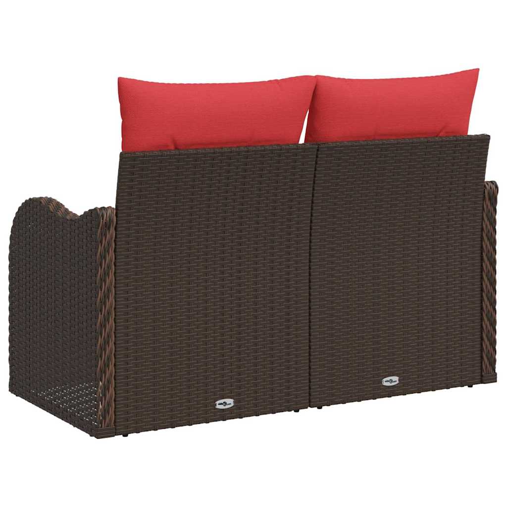 vidaXL Καναπές Κήπου με μαξιλάρι 121 x 62 x 69 εκ. συνθετικό ρατάν