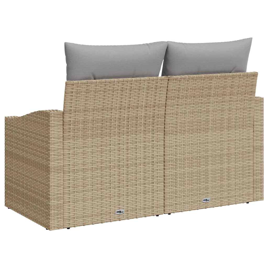 vidaXL Καναπές Κήπου με μαξιλάρι Μπεζ 123 x 62 x 69εκ συνθετικό ρατάν