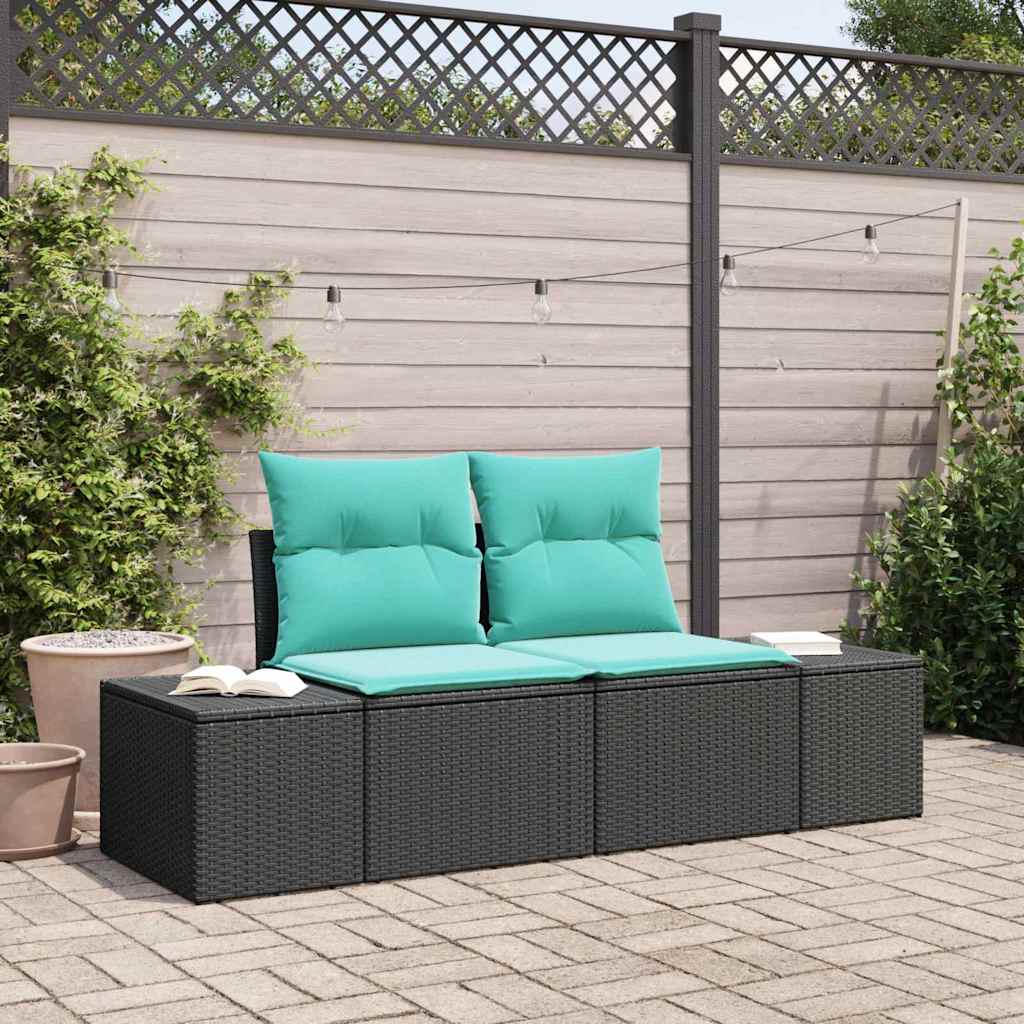 vidaXL Καναπές Κήπου με μαξιλάρι 184 x 62 x 69 εκ. συνθετικό ρατάν