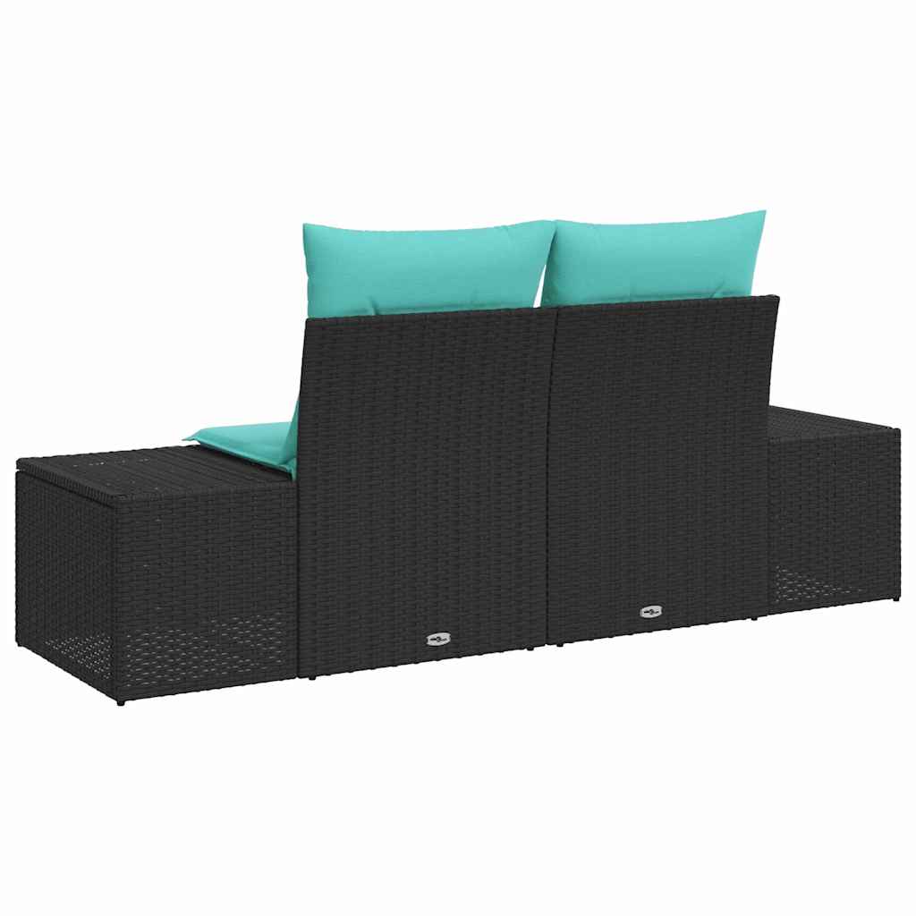 vidaXL Καναπές Κήπου με μαξιλάρι 184 x 62 x 69 εκ. συνθετικό ρατάν