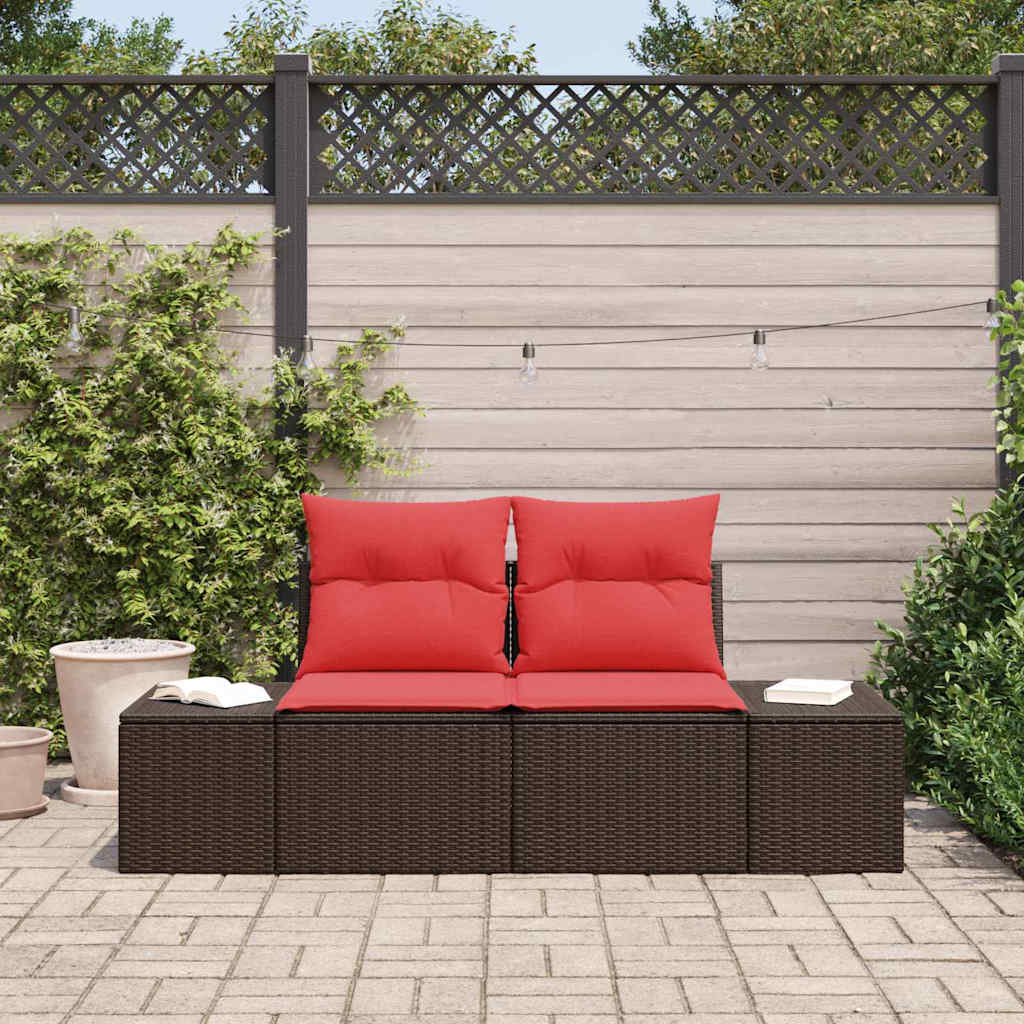 vidaXL Καναπές Κήπου με μαξιλάρι 184 x 62 x 69 εκ. συνθετικό ρατάν
