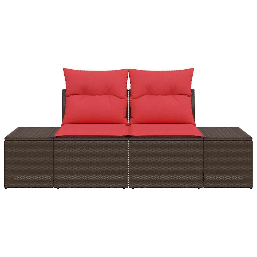 vidaXL Καναπές Κήπου με μαξιλάρι 184 x 62 x 69 εκ. συνθετικό ρατάν