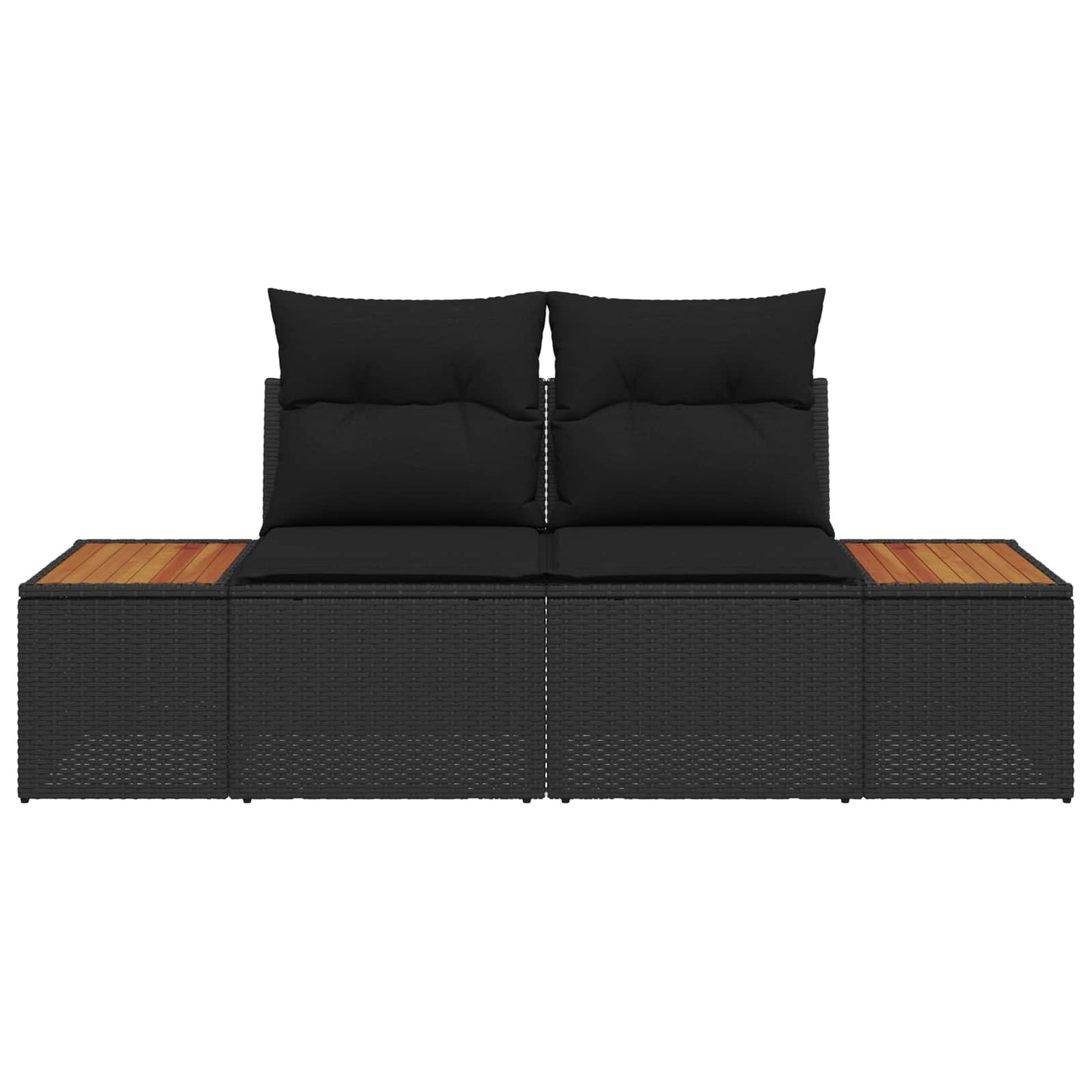 vidaXL Καναπές Κήπου Μαύρο 184 x 62 x 85εκ συνθετικό ρατάν