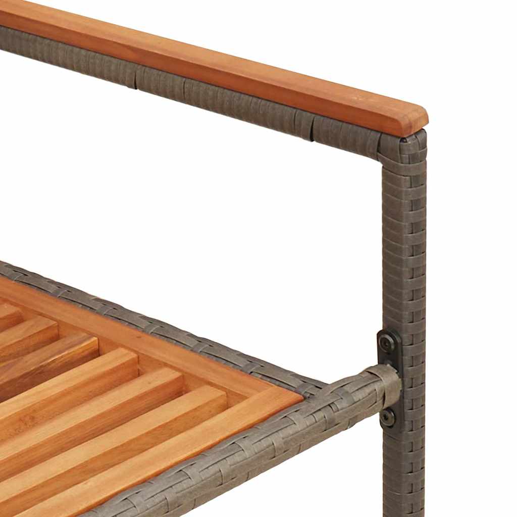 vidaXL Ανθεκτικές Καρέκλες Κήπου με Μαξιλάρια 2 τεμάχια Γκρι Πολυ Ράτταν