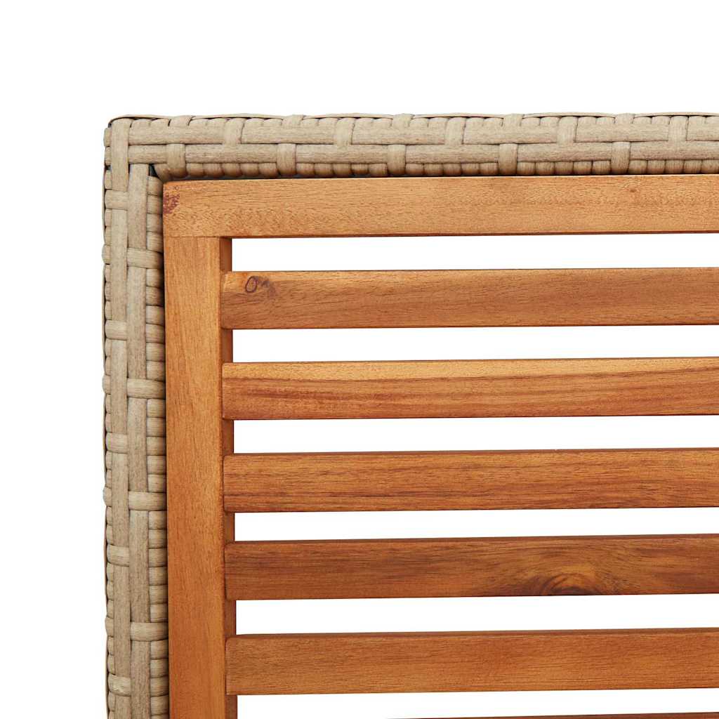 vidaXL Στοιβαζόμενες Καρέκλες Κήπου με Μαξιλάρια (2 τμχ) Μπεζ Πολυ Ράτταν