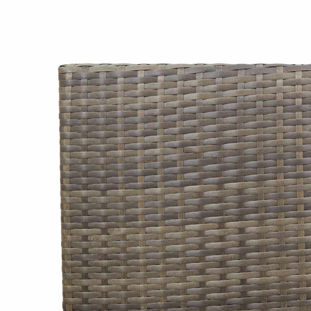 vidaXL Στοιβαζόμενες Καρέκλες Κήπου με Μαξιλάρια (2 τμχ) Γκρι Πολυ-Ρατάν