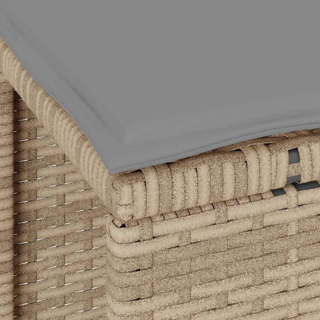 vidaXL Σέτ φαγητού για κήπο Μπεζ Πολυ ράταν