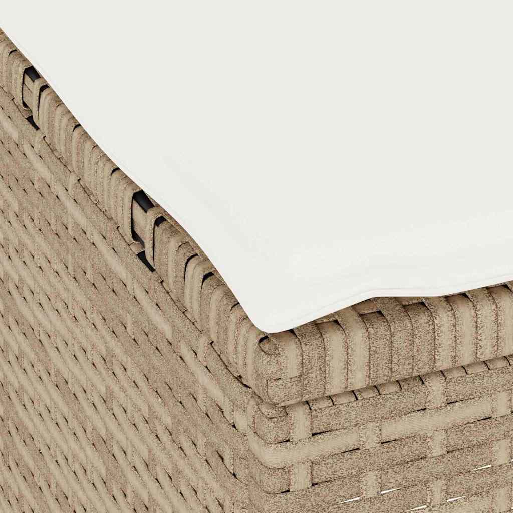 vidaXL Σέτ φαγητού για κήπο Μπεζ Πολυ ράταν