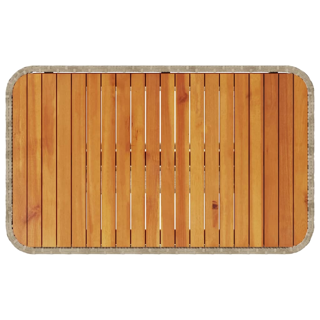 vidaXL Σέτ φαγητού για κήπο Μπεζ Πολυ ράταν