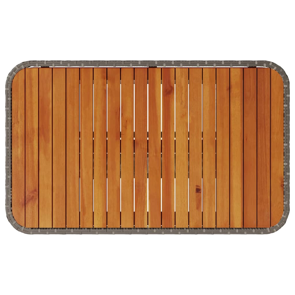 vidaXL Σέτ φαγητού για κήπο Γκρι Πολυ ράταν