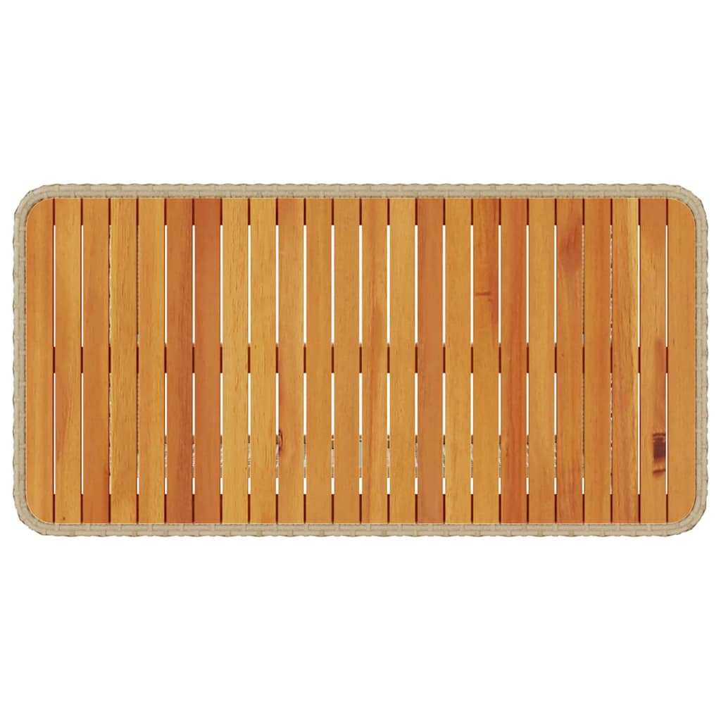 vidaXL Σέτ φαγητού για κήπο Μπεζ Πολυ ράταν