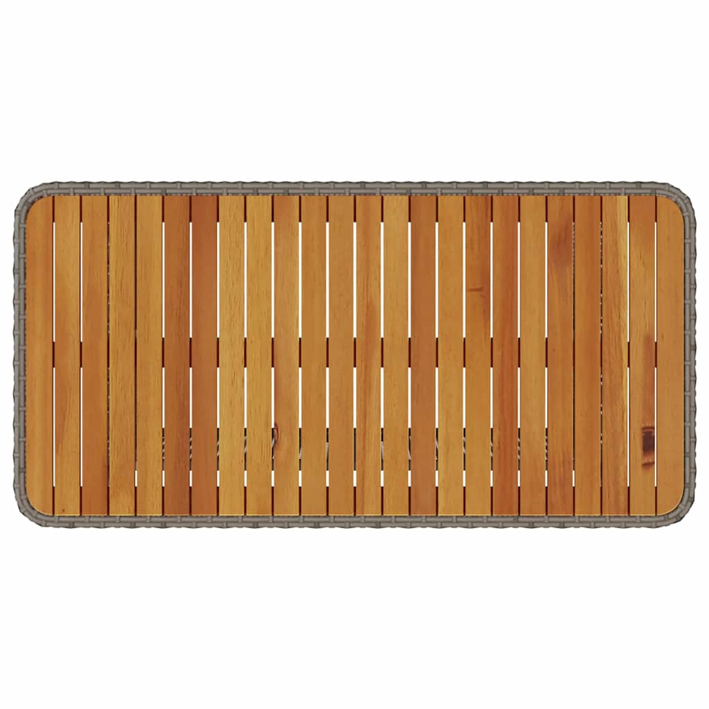 vidaXL Σέτ φαγητού για κήπο Γκρι Πολυ ράταν