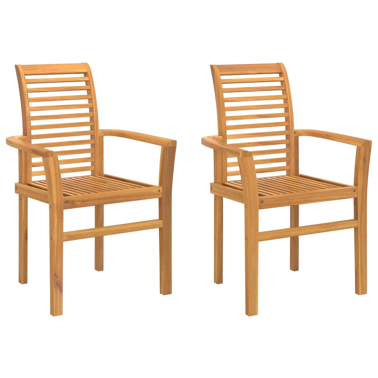vidaXL Καρέκλα τραπεζαρίας 2 pcs Καφέ 62 x 55 x 94 εκ Στερεό Ξύλο Τίκ