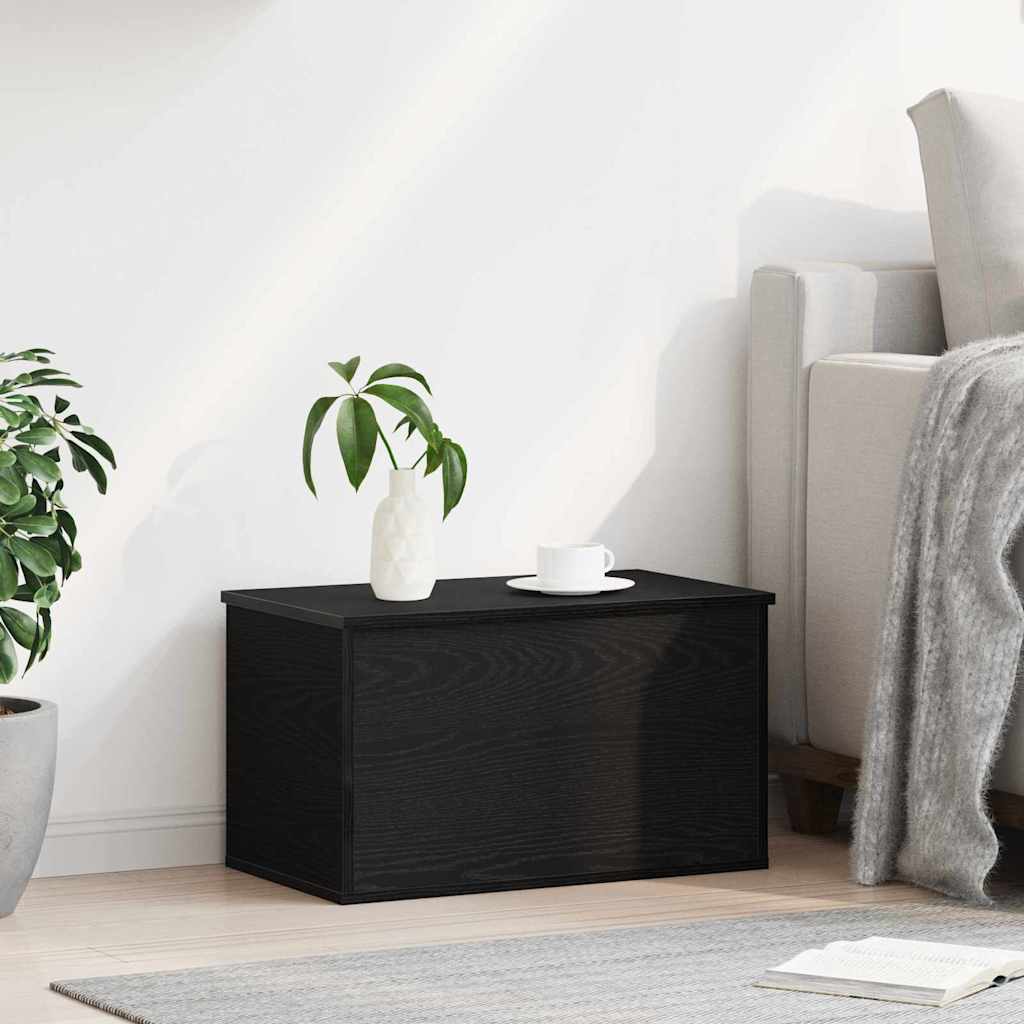 vidaXL Κουτί αποθήκευσης Μαύρη Οξυά 60 x 35 x 35 cm Επεξεργασμένο ξύλο