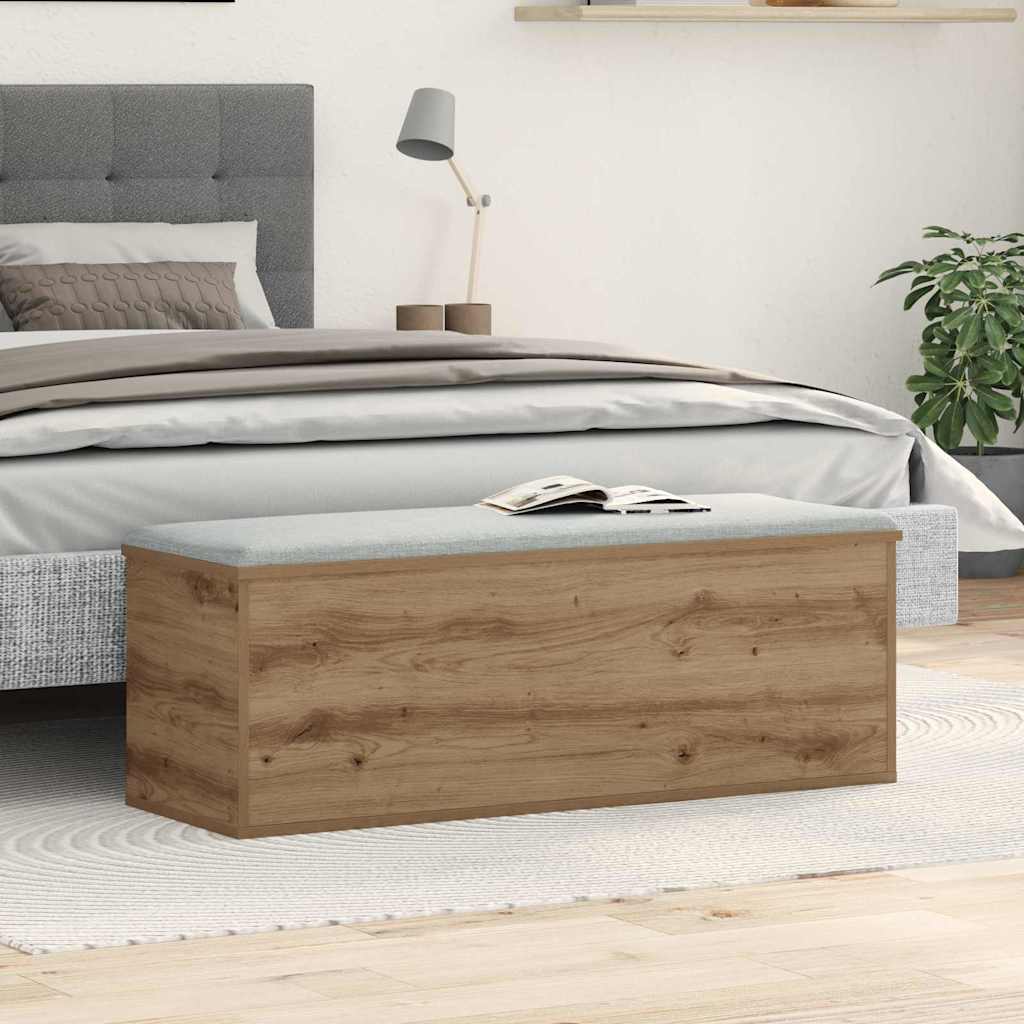 vidaXL Κουτί αποθήκευσης με αποθήκευση artisan δρυς 102 x 35 x 35 cm