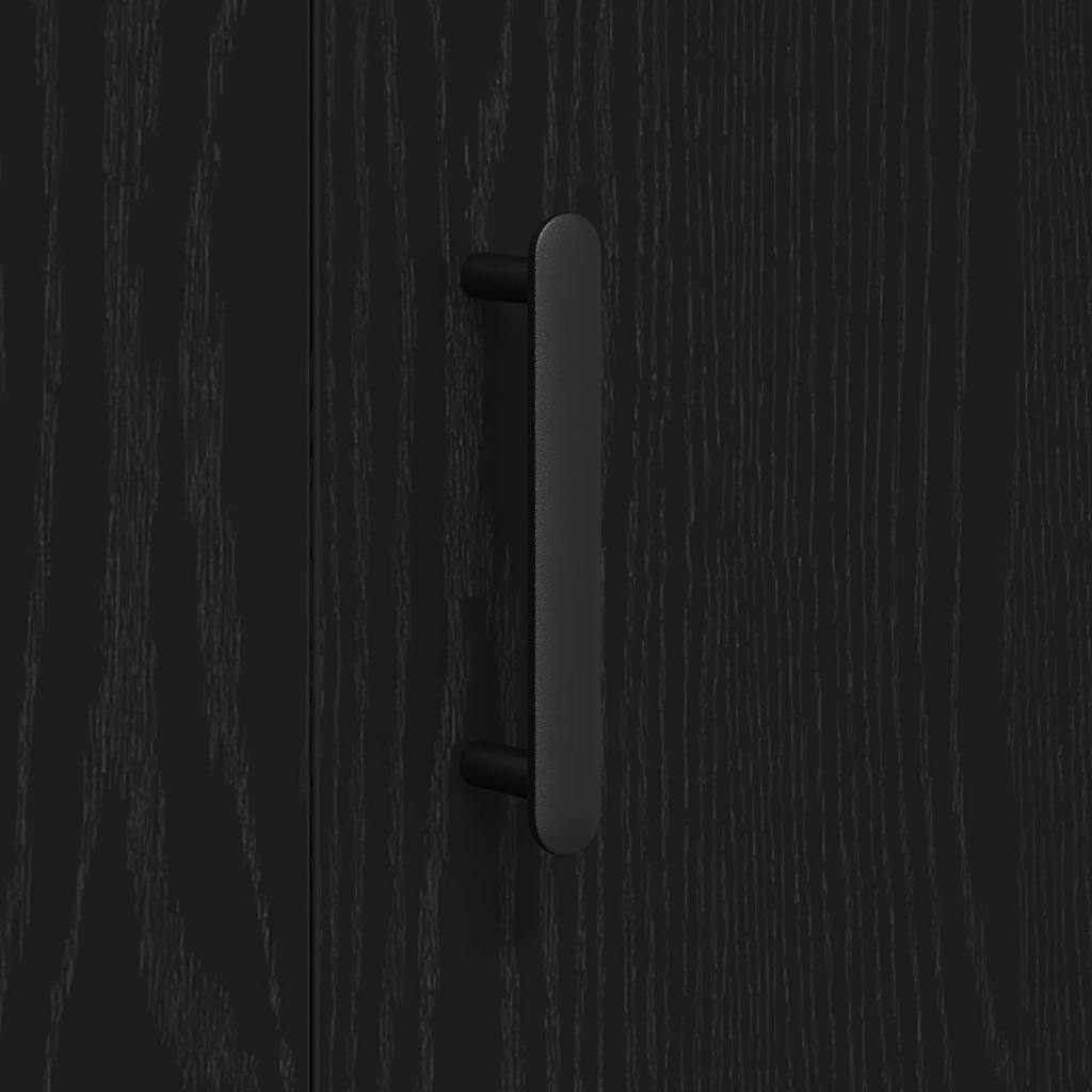 vidaXL Πλαϊνό γραφείο Μαύρη δρυς 90 x 34 x 80 εκ. Επεξεργασμένο ξύλο