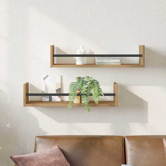 vidaXL Ράφι Τοίχου Επιτοίχιο 2 pcs Artisan Oak 60 x 16 x 14 cm
