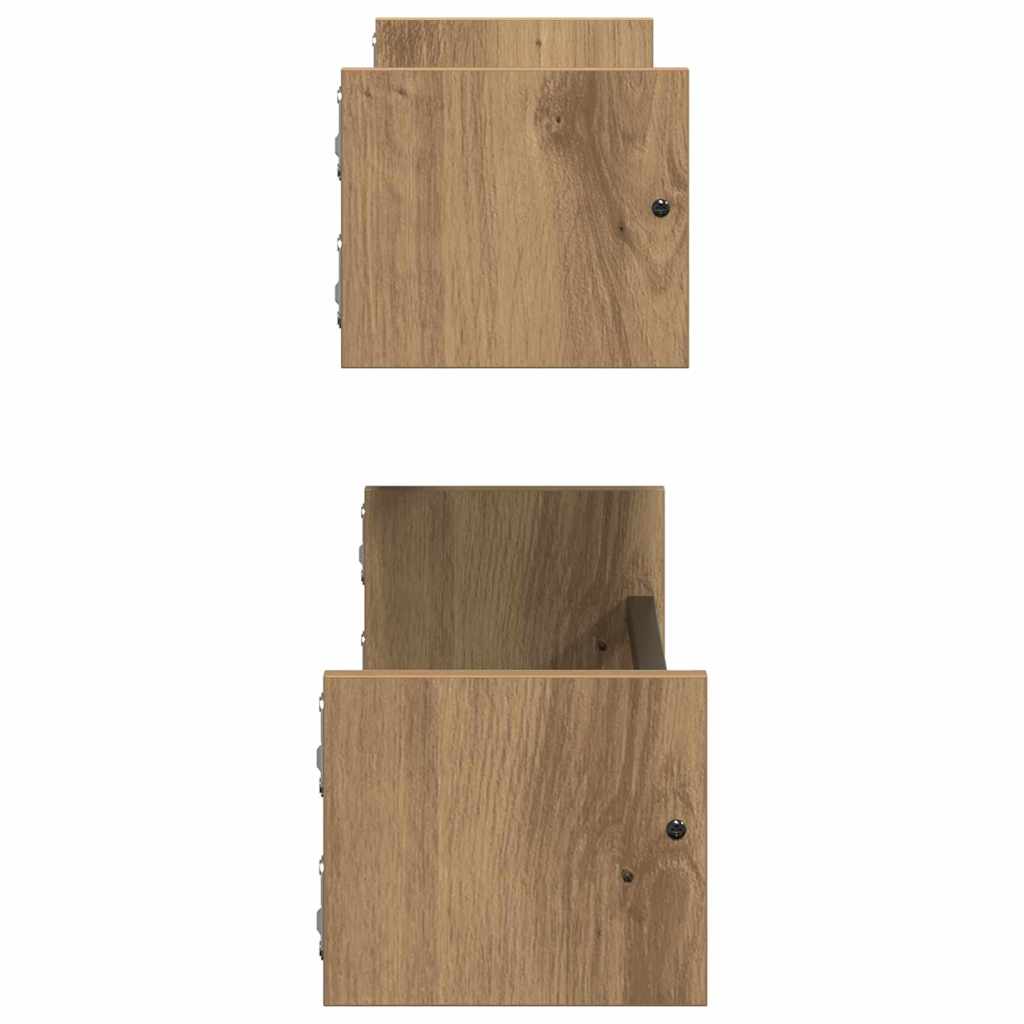 vidaXL Ράφι Τοίχου Επιτοίχιο 2 pcs Artisan Oak 60 x 16 x 14 cm