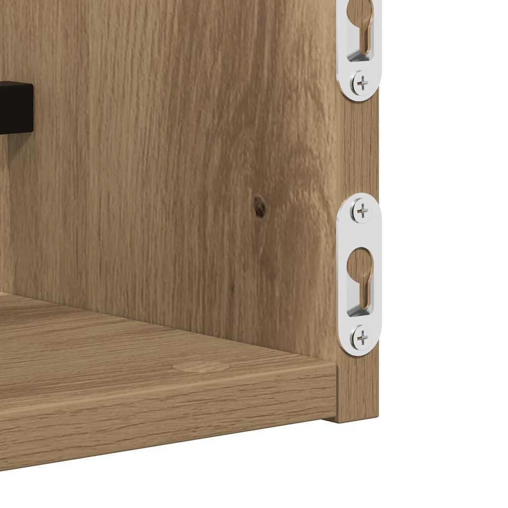 vidaXL Ράφι Τοίχου Επιτοίχιο 2 pcs Artisan Oak 80 x 16 x 14 cm