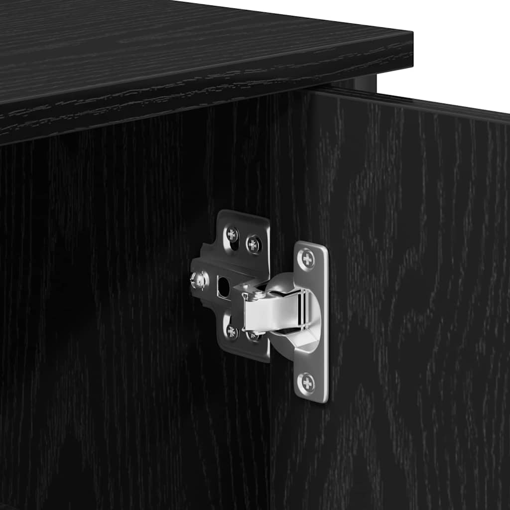 vidaXL Πλαϊνό γραφείο Μαύρη Οξυά 100 x 35 x 75 εκ.
