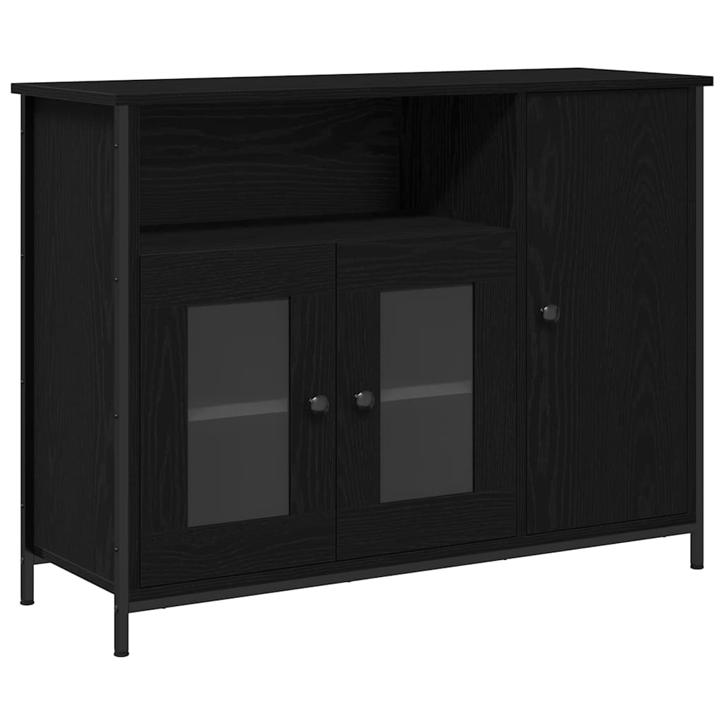 vidaXL Πλαϊνό γραφείο Μαύρη Οξυά 100 x 35 x 75 εκ.